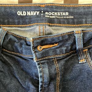 old navy rockstar mid rise jeans